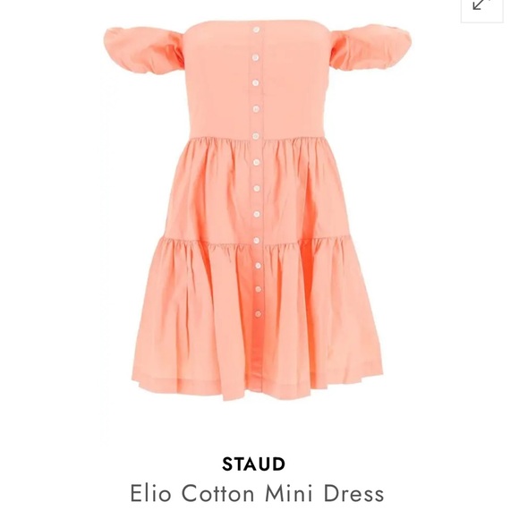 staud orange ruffle dress Staud Orange Ruffle Maxi Dress by Staud
